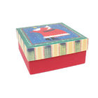 Custom design Recycled Paper Gift Boxes Red square shape with lid