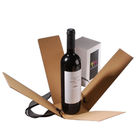 Recycled Paper Food Packaging Wine Box With Lid CE FSC IOS9001 Approval