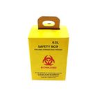 ​0.5L Customized logo Hospital Discarded needles corrugated paper yellow medical safety box  sharp boxes