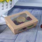 Corrugated Paper Food Packaging For Fruit Salad With Clear Window