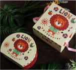Portable Semicircular Corrugated Paper Box With Leather Handle For Gift