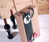 Luxury Cardboard Wine Box , Cardboard Boxes For Wine Bottles Gift Packing
