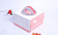 CMKY Printing Paper Box Food Grade , Cardboard Cake Boxes With Handle