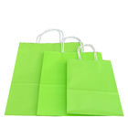 Food 15 Color Kraft Paper Bags With Handles Environmental Friendly Material