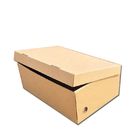 Custom Printing Folding Corrugated Shoe Boxes Rectangular Shape With Long Service Life