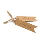 Durable Kraft Paper Hang Tags Custom Size Suitable For Gift Tags / Wedding Favor Tags