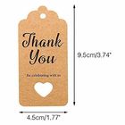 Kraft Paper Personalized Clothing Labels , Brown Clothing Label Tags