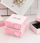 Recycled Paper Jewelry Packaging Box With Ribbon Inner Support