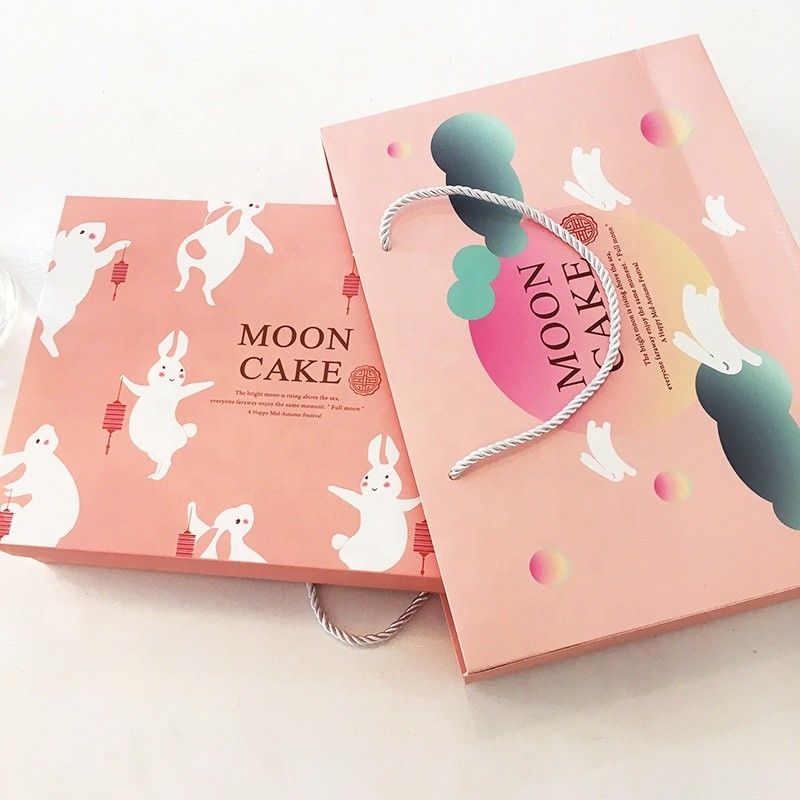 Card Paper Mooncake Packaging Box With CMYK 4 Color Offset Printing