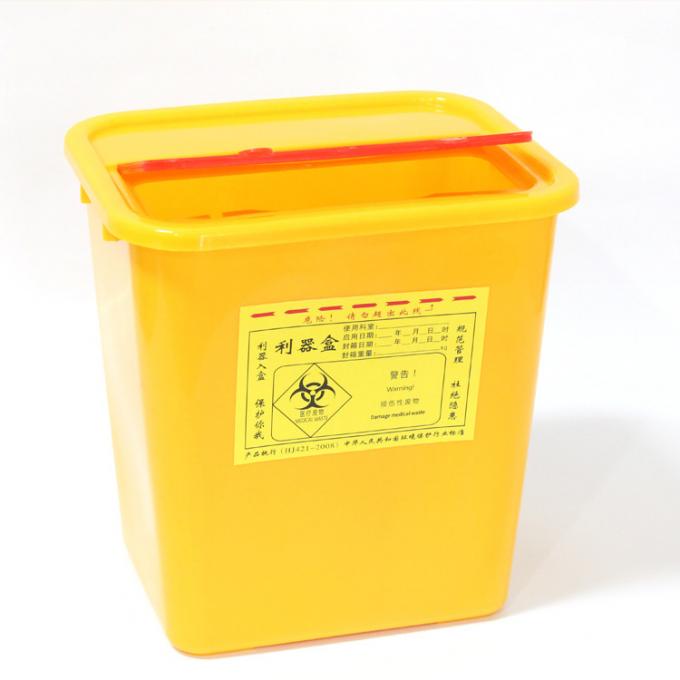 8L Safety Biohazard Disposal Container Medical Sharps Box Plastic