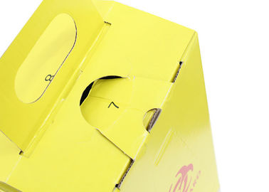 Medical biohazard waste box corrugated paper material Yellow / White Color