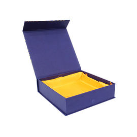 Luxury Recycled Cardboard Gift Boxes Chinese Blue Hot Stamping Printing