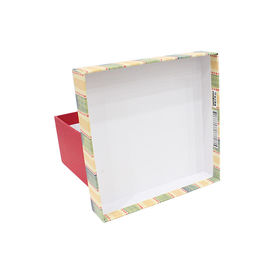 Custom design Recycled Paper Gift Boxes Red square shape with lid