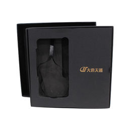 Black Square Shape Kraft Paper Gift Box With Lid