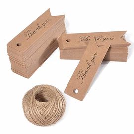 Handmade Self Adhesive Labels , Kraft Paper Price Tags Custom Size