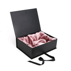 Recycled Paper Gift Boxes Custom logo Clothing box luxury black rectangle box