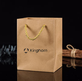 Custom Kraft Paper Shopping Bag Brown Handle Colored Gift Paper Bag