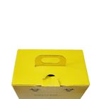 2.5L Custom Logo Cardboard Paper Sharp Container Box Safety Box For Small Sharps Yellow packaging Used In Hospitals