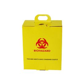 Disposable 5L Hospital Medical Sharps Box With Superior Safety Design