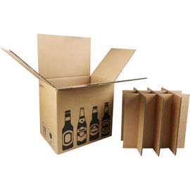 Beer Packaging Custom Corrugated Boxes 40X40X0.5cm Environmental Friendly Material