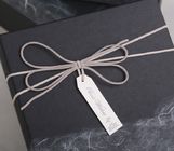 Flat Pack Christmas Gift Boxes Recycled White Cardboard Materials With Ribbon