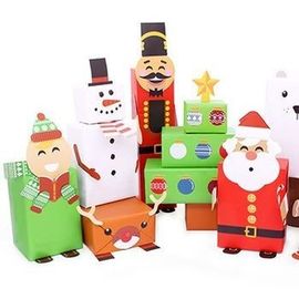 Recyclable Wholesale Custom logo printing Christmas scarf glove gift packaging box for kids