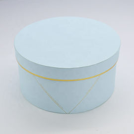 Round Biodegradable Luxury Paper Gift Box Custom Color For Marble Rose