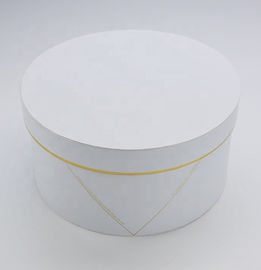 Round Biodegradable Luxury Paper Gift Box Custom Color For Marble Rose