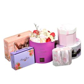 ECO - Friendly Recycled Luxury Paper Gift Box Flower Packing Classic Style