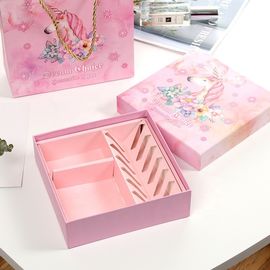 Unicorn Design Paper Cookie Boxes Biodegradable Material With Customized Printing