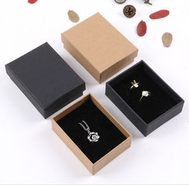 Brown & Black Corrugated Paper Box Jewelry Packing For Valentine'S Day Gift