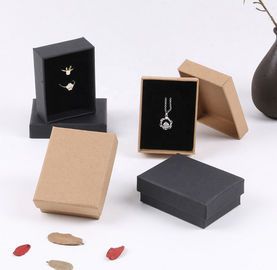 Brown & Black Corrugated Paper Box Jewelry Packing For Valentine'S Day Gift