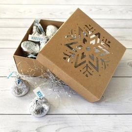 Paperboard Christmas Cookie Gift Boxes , Custom Holiday Cookie Gift Boxes