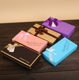 Classic Style Ribbon Paper Sweet Box Gift Packing For Chocolate Candy