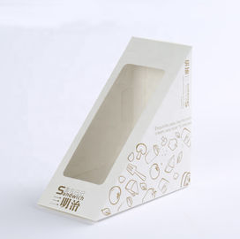 Soy Ink Color Printing Sandwich Paper Box , Eco Friendly Packaging For Food Products