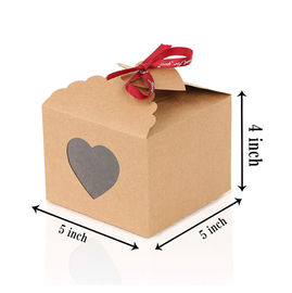 CMYK 4 Color Printing Paper Cookie Boxes With Ribbon Recycled Material