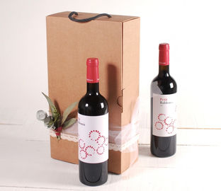 Luxury Cardboard Wine Box , Cardboard Boxes For Wine Bottles Gift Packing