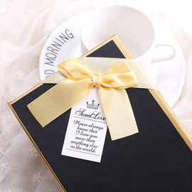 Customized Logo Printing Eco Friendly Food Packaging Chocolate Box With Ribbon Bow