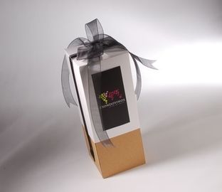 Personalised Wine Bottle Box , Custom Printing Wine Box Recycled Materials