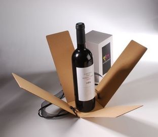 Personalised Wine Bottle Box , Custom Printing Wine Box Recycled Materials