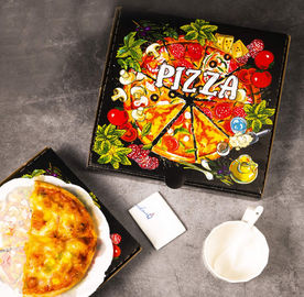 Custom Logo Printed Paper Pizza Box Food Grade Preferred Material