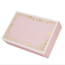 Pink Gold Stamping Disposable Paper Food Packaging For Cookie Gift