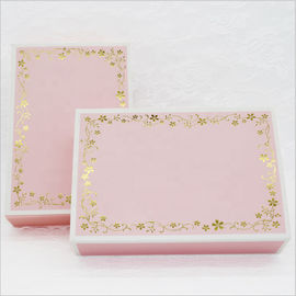 Pink Gold Stamping Disposable Paper Food Packaging For Cookie Gift