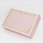 Pink Gold Stamping Disposable Paper Food Packaging For Cookie Gift