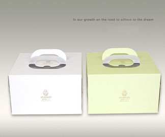 Recycled Paper Birthday Cake Box , Cake Packaging Box 25X25X0.4 Cm