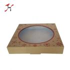 12inch Recyclable Kraft Paper pizza packing box With transparent Window