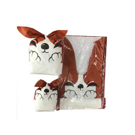 Disposable Cartoon Paper Biscuit Bags Wax Coated Paper Material