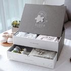 Biodegradable Baby Clothes Custom Clothing Boxes With Leather Handle