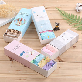 Customized Printing Socks Gift Box , Cardboard Paper Packaging For Socks