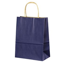 Recycled Materials Brown Paper Shopping Bags With Handles Customized Size